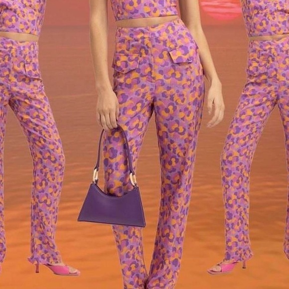 the wolf gang Pants - The Wolf Gang Flower Print Boho Festival Pants Size XXS